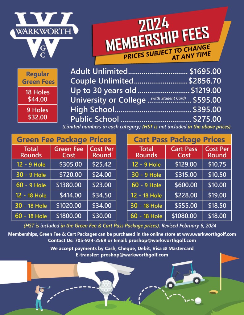 Membership Information Warkworth Golf Club